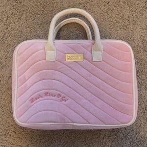 Benefit Cosmetics Pink Quilted Hanging Cosmetic Travel Case